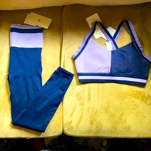 Fabletics workout leggings and bra; both size S